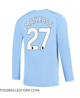 Günstige Manchester City Matheus Nunes #27 Heimtrikot 2023-24 Langarm